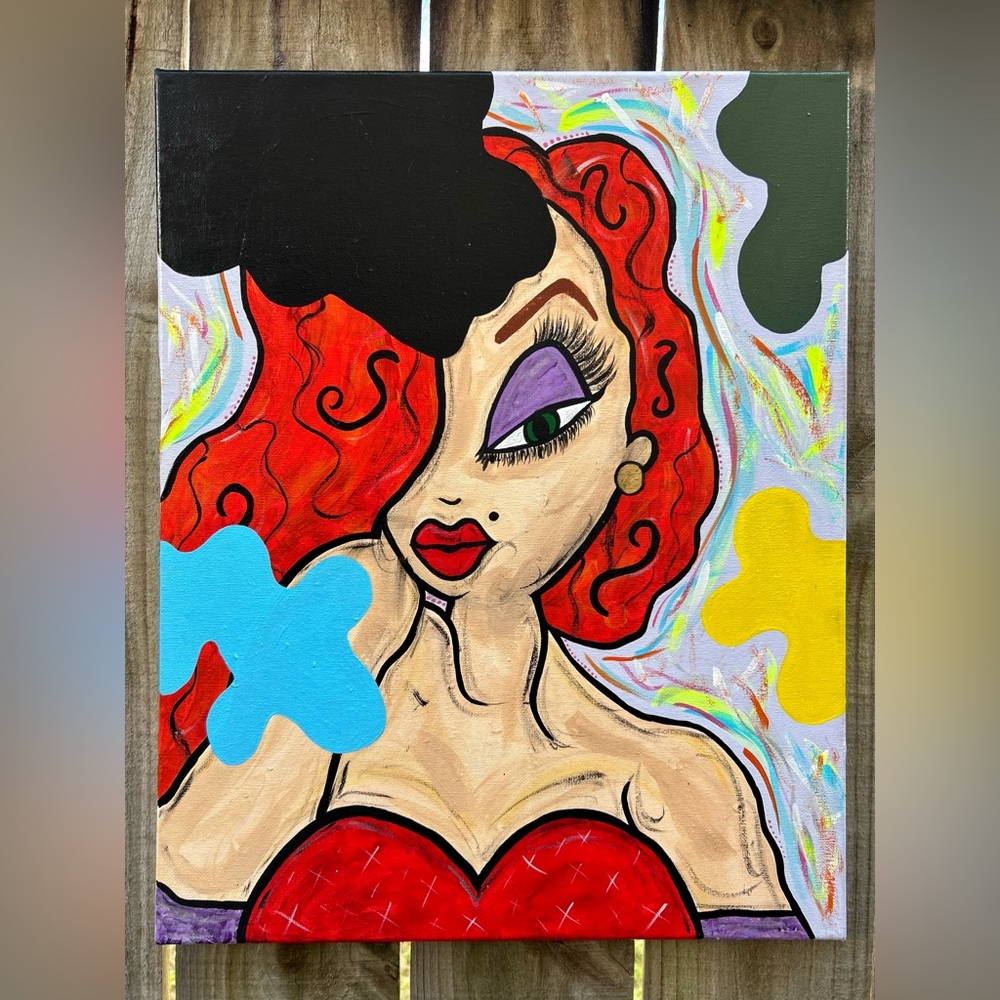 Jessica Rabbit one of a kind painting